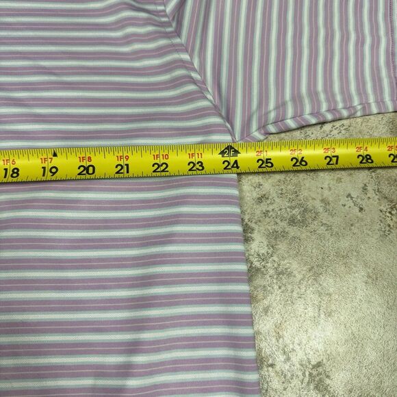 Footjoy Golf Polo Shirt Mens XL Striped Performance Short Sleeve Memorial - Picture 4 of 9